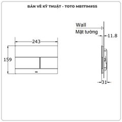 Mặt nạ xả nhấn TOTO MB171M#SS