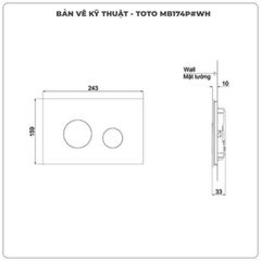 Mặt nạ xả nhấn TOTO MB174P#WH