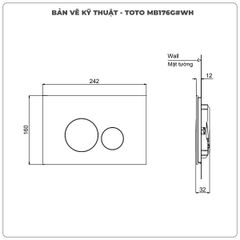 Mặt nạ xả nhấn TOTO MB176G#WH