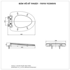 Nắp bồn cầu đóng êm TOTO TC395VS