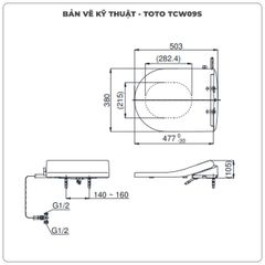 Nắp bồn cầu rửa cơ TOTO TCW09S