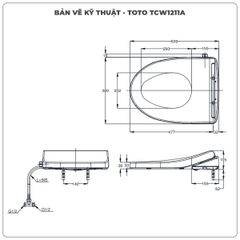 Nắp bồn cầu rửa cơ TOTO Ecowasher TCW1211A (E4)