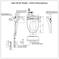 Nắp rửa điện tử Washlet TOTO TCF24410AAA (W14)