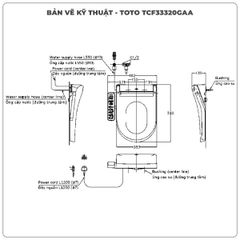 Nắp rửa điện tử Washlet TOTO TCF33320GAA