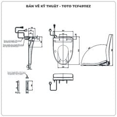Nắp rửa điện tử TOTO TCF4911EZ