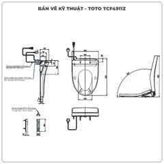 Nắp rửa điện tử Washlet TOTO TCF4911Z