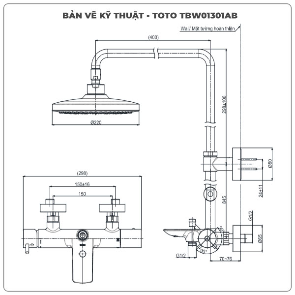 Sen cây nóng lạnh TOTO TBW01301AB