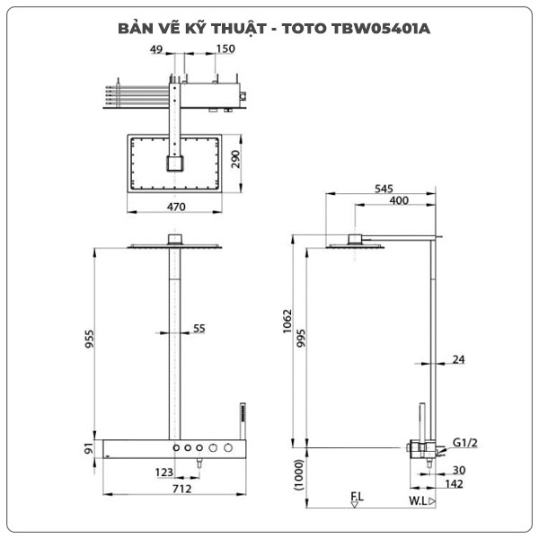 Sen cây nhiệt độ TOTO TBW05401A
