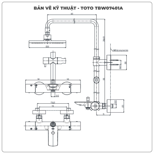 Sen cây nhiệt độ TOTO TBW07401A