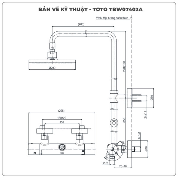 Sen cây nhiệt độ TOTO TBW07402A