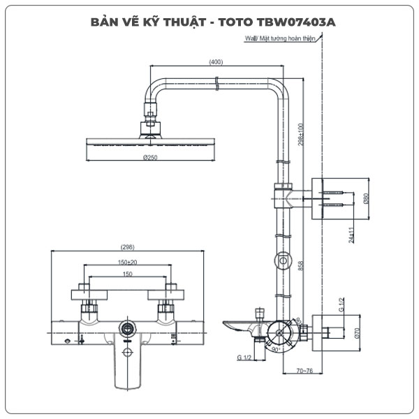 Sen cây nhiệt độ TOTO TBW07403A