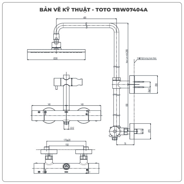 Sen cây nhiệt độ TOTO TBW07404A