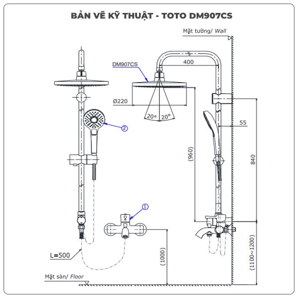 Sen cây nóng lạnh TOTO DM907CS/TBG04302VA/DGH108ZR