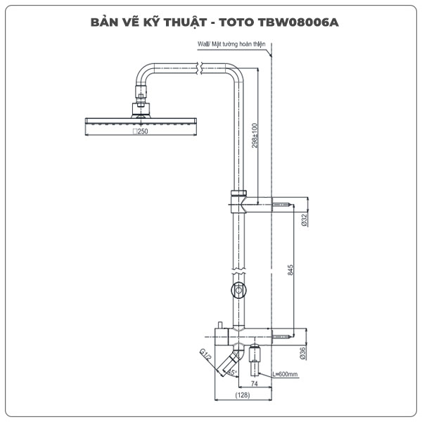 Thân sen cây TOTO TBW08006A