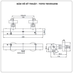 Van điều chỉnh nhiệt độ TOTO TBV01401B