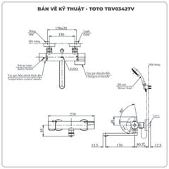 Sen tắm nhiệt độ TOTO TBV03427V/TBW01008A