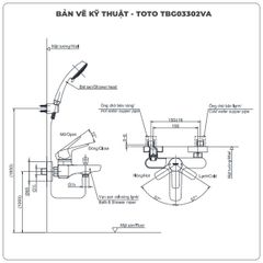 Sen tắm nóng lạnh TOTO TBG03302VA/TBW01010A