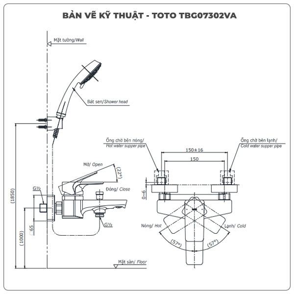 Sen tắm nóng lạnh TOTO TBG07302VA/DGH104ZR