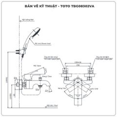 Sen tắm nóng lạnh TOTO TBG08302VA/TBW01010A