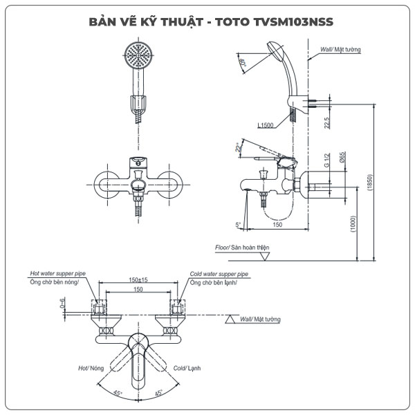 Sen tắm nóng lạnh TOTO TVSM103NSS