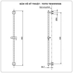 Thanh trượt sen tắm TOTO TBW01015B