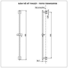 Thanh trượt sen tắm TOTO TBW02011B