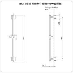 Thanh trượt sen tắm TOTO TBW02012B