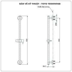 Thanh trượt sen tắm TOTO TBW01016B