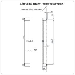 Thanh trượt sen tắm TOTO TBW07018A