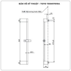 Thanh trượt sen tắm TOTO TBW07019A