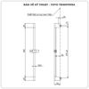 Thanh trượt sen tắm TOTO TBW07019A