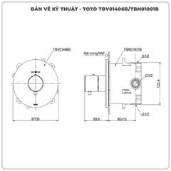 Van điều chỉnh nhiệt độ TOTO TBV01406B/TBN01001B