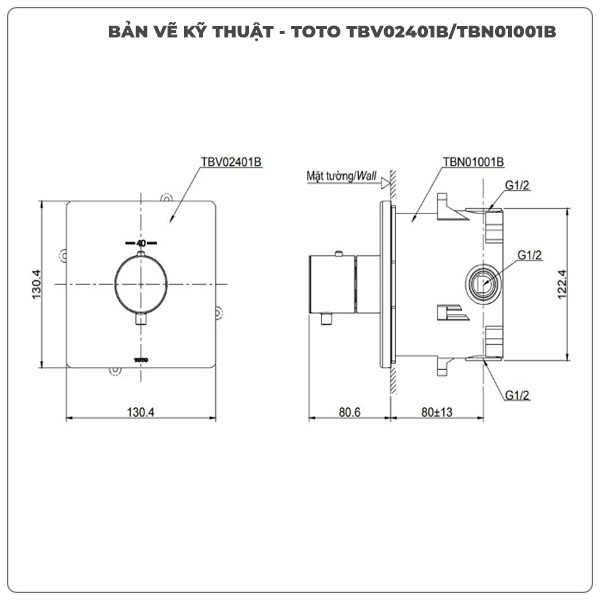 Van chuyển hướng TOTO TBV02401B/TBN01001B