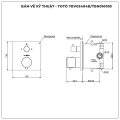 Van điều chỉnh nhiệt độ TOTO TBV02404B/TBN01001B