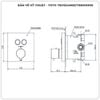 Van điều chỉnh nhiệt độ TOTO TBV02406B/TBN01001B nút nhấn