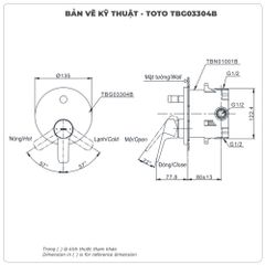Van điều chỉnh nóng lạnh TOTO TBG03304B/TBN01001B