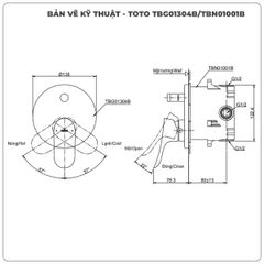 Van điều chỉnh nóng lạnh TOTO TBG01304B/TBN01001B