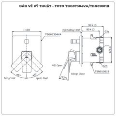 Van điều chỉnh nóng lạnh TOTO TBG07304VA/TBN01001B (TBG07304V)