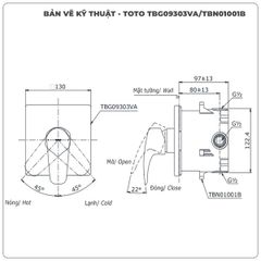 Van điều chỉnh nóng lạnh TOTO TBG09303VA/TBN01001B (TBG09303V)