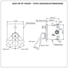 Van điều chỉnh nóng lạnh TOTO TBG10304VA/TBN01001B (TBG10304V)