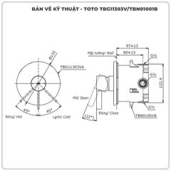 Van điều chỉnh nóng lạnh TOTO TBG11303V/TBN01001B