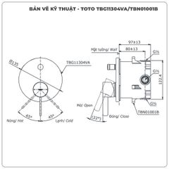Van điều chỉnh nóng lạnh TOTO TBG11304VA/TBN01001B (TBG11304V)