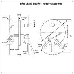 Van điều chỉnh nóng lạnh TOTO TBS01304B