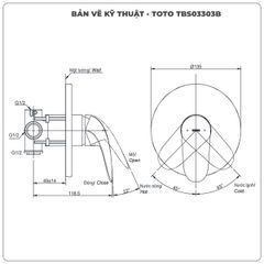 Van điều chỉnh nóng lạnh TOTO TBS03303B