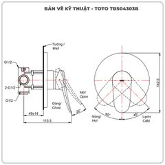 Van điều chỉnh nóng lạnh TOTO TBS04303B