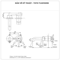 Vòi chậu gắn tường TOTO TLS01309B (Vòi ngắn)