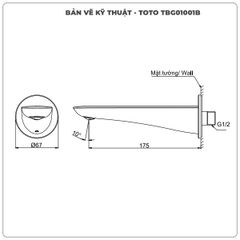 Vòi xả bồn TOTO TBG01001B âm tường