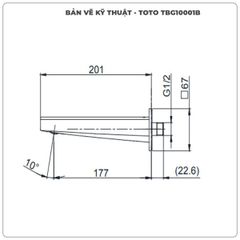 Vòi xả bồn TOTO TBG10001B âm tường