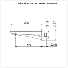 Vòi xả bồn TOTO TBG07001B âm tường