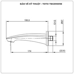 Vòi xả bồn TOTO TBG09001B âm tường